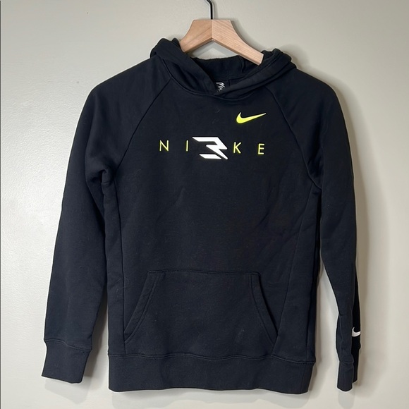 Nike 3 Brand Hoodie Sweatshirt Black Kids Large - Picture 1 of 5